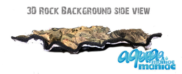 3D Background Grey Rock 97x45cm to fit Aqua Oak 110 Aquarium