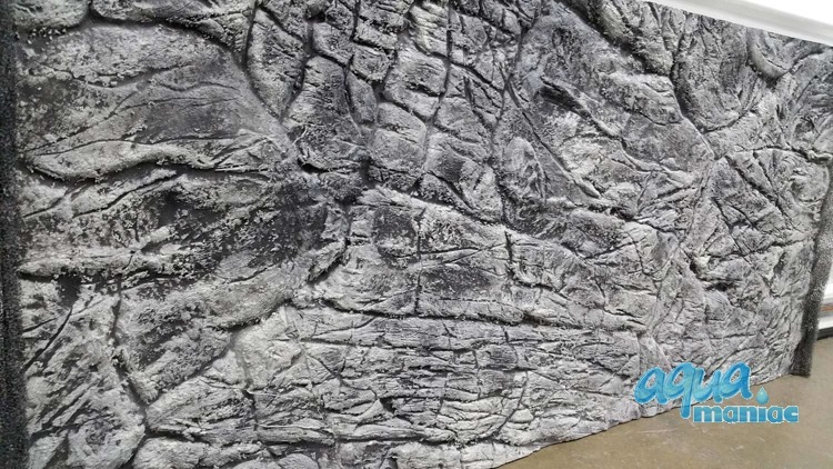 3D Thin Grey Rock Background 239x56cm in 4 section to fit 8 foot by 2 foot tanks