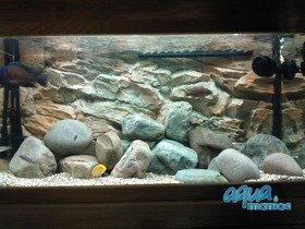 Fluval Roma 200 rock background 97x45cm 2 sections